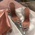 Shoes New Fashion Large Size Fairy Transparent High Heel Crystal Sandals Pvc Women Stiletto Shoes
