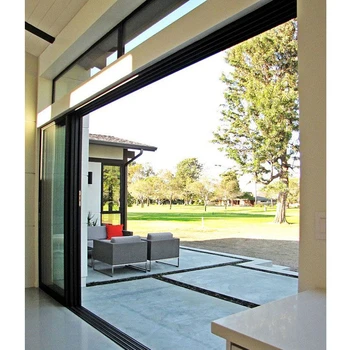 Double Glazed Low E Glass Soundproof Modern Thermal Break Swing Exterior Patio Aluminum Australia Standard Windows Doors Black