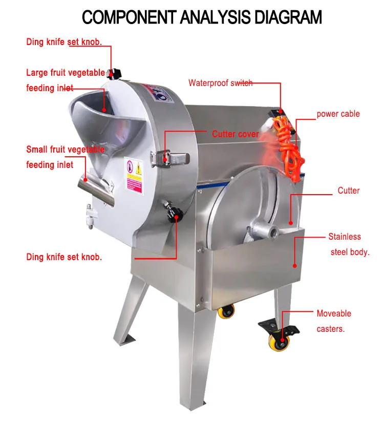 Commercial Vegetable Cutting Machine Potato Food Cutting Vegetables Cutter Hotels Canteen Sale Chopper Cut Machines supplier