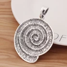 Antique Silver Large Swirl Spiral Snail Charms Pendants Fit Jewelry Necklace Making Findings 71x48mm