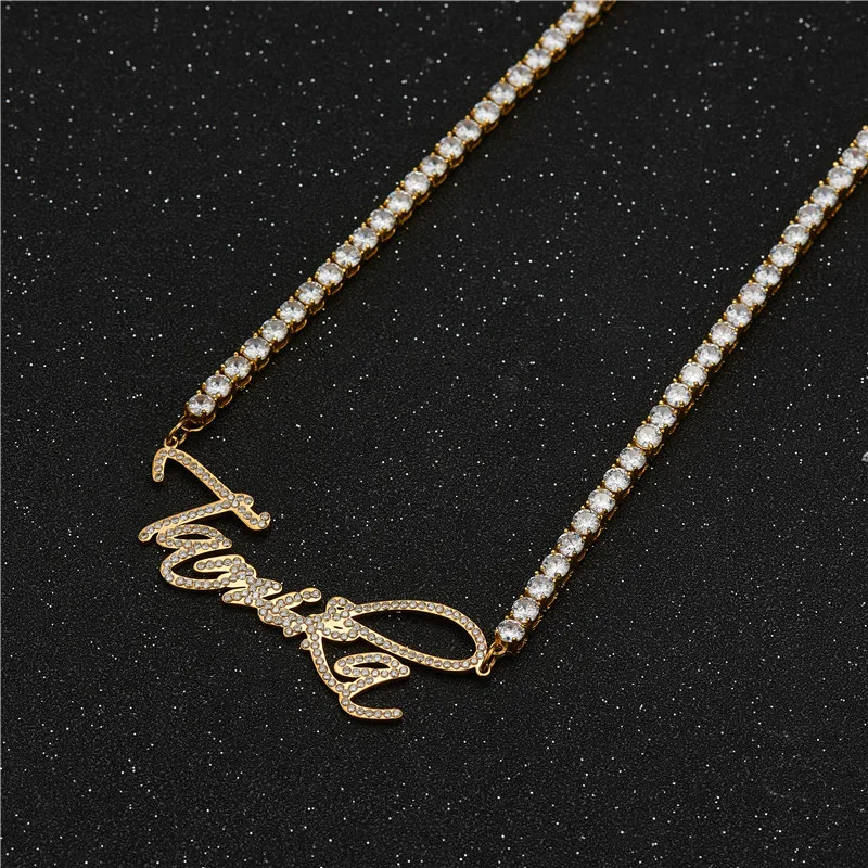 Women Men Personalised Silver Gold Name 