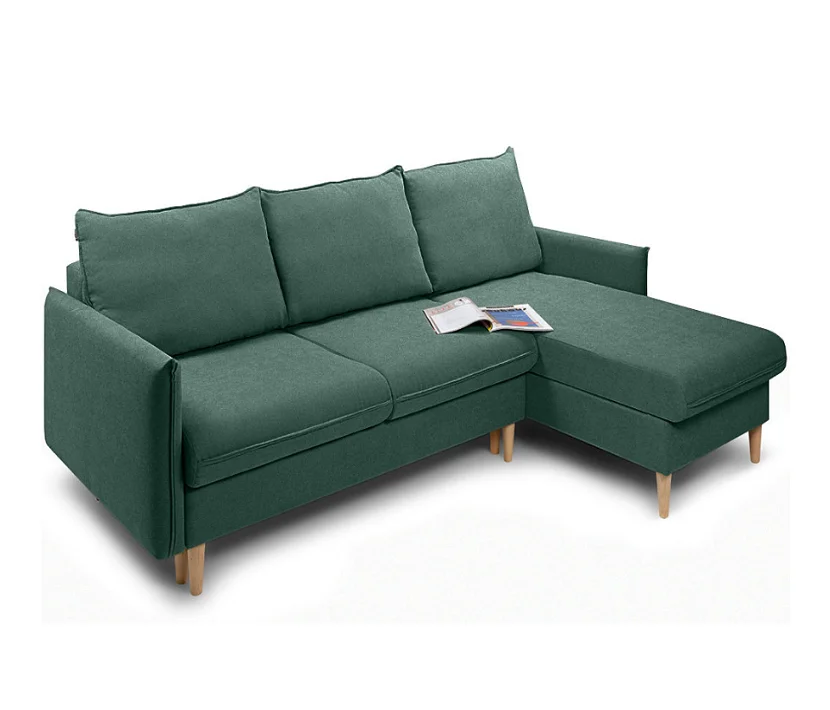 Modern Green Fabric Corner Sofa Bed Stylish Living Room Furniture - Buy