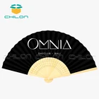Hand Fan Fan Bamboo Folding Hand Fan Customized Fabric Hand Fan Manual Hand Fan Bamboo Folding Fan
