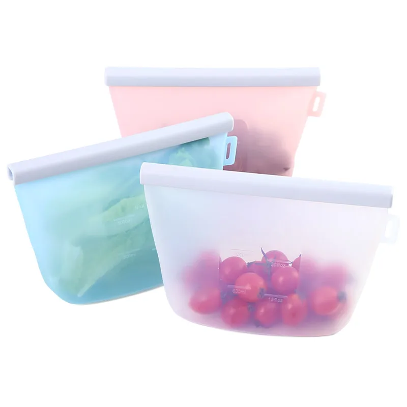 2022 Lunch Freezer Zipper Ziploc 250Ml Reusable Silicone Food Storage Bag For Kids For Packing Food