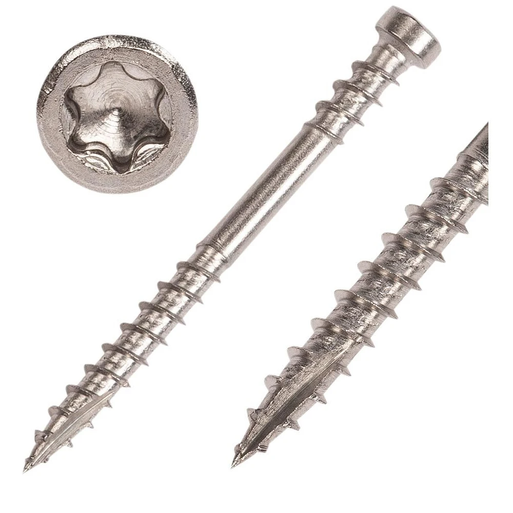 Wood Deck Screw Star Torx Drive Bugle Phillips Galvanized M X Ceramic