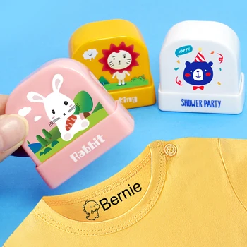 children toy name stamp waterproof washable fabric textile clothing name stamp for kids