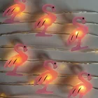 Design Holiday Holiday Lighting New Design Outdoor Waterproof 10L Holiday Flamingo String Light Kit