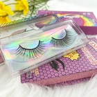 F019 High Quality Lashes Hand Made False Artificial Eyelashes Human Hair Eyelash Faux Mink Natural Lashes