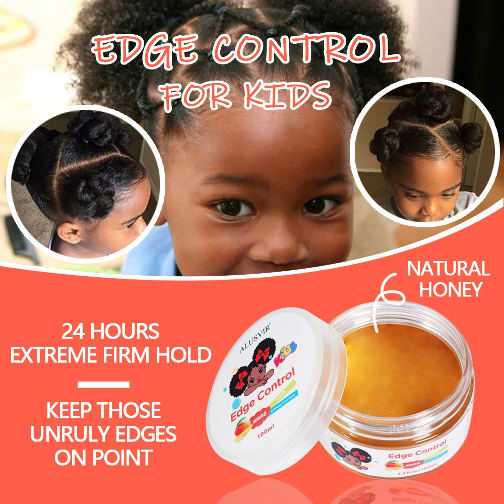 Wholesales Private Label Kid Hair care Pineapple Scent Extra Strong Hold And No White Kids Hair Wax Edge Control