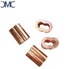 Cable Wire Sleeve Self Color 8 Shaped Hourglass Cable Wire Rope Copper Sleeve Copper Ferrule
