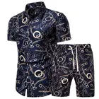 Men Shirts Beach Men Wholesale Price Custom Printed Men Short Sleeve Casual Summer Hawaiian Shirts Set For Beach