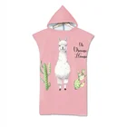 Girl Cape Hot Sale Cute Cartoon Girl Soft Skin-friendly Fiber Hooded Poncho Cape Beach Towel