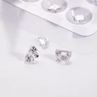 Beads Beads Stone GRA Certificated White DEF Color 0.21ct-0.9ctl Halfmoon Shape Raw Material Beads Moissanite Stone