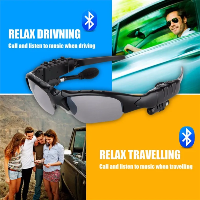 Outdoor Sports Sunglasses Smart Headphones BT 5.0 Polarized Glasses Wireless Headphones Sunglasses Headphones