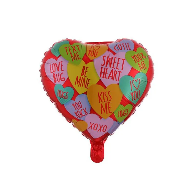 inch red helium mylar i love you heart balloons valentines day