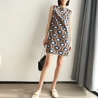 New Dress New Arrivals 2021summer Digital Printing 100% Cotton Casual Dress Short Dress