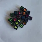 Letter Beads Beads For Kids 1400pcs Per Set A-Z Mixed Alphabet 6mm Cube Acrylic Letter Beads Kit For DIY Bracelet Jewelry