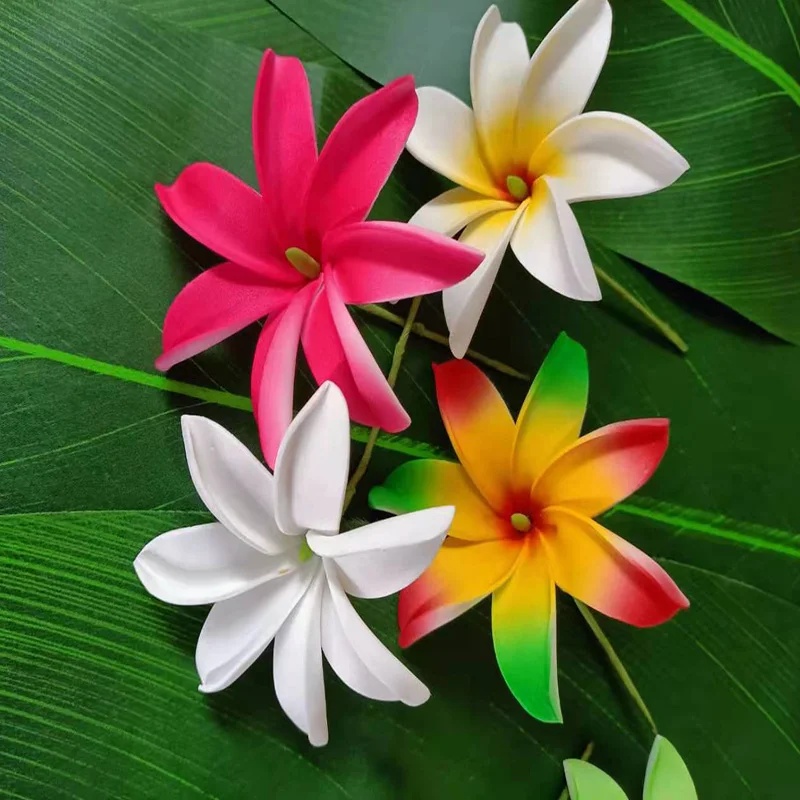 Multicolor High Quality Artificial Tiare Hawaiian Foam Flowers Hairpin for Hawaiian Store Wholesale