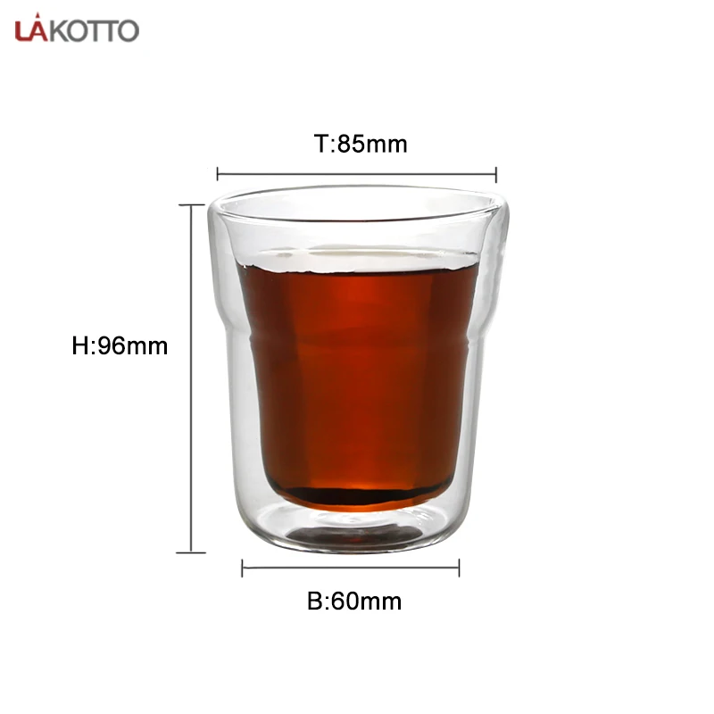 Coffee Cup Heat Insulation Transparent Double Wall Glass Tea Cups With Design High Borosilicate Glass For Wedding Gift