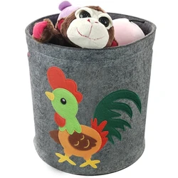 Factory Direct Sales Kids Toys Felt Storage Basket Home Storage Felt Basket Handle Sundries Storage Organizer