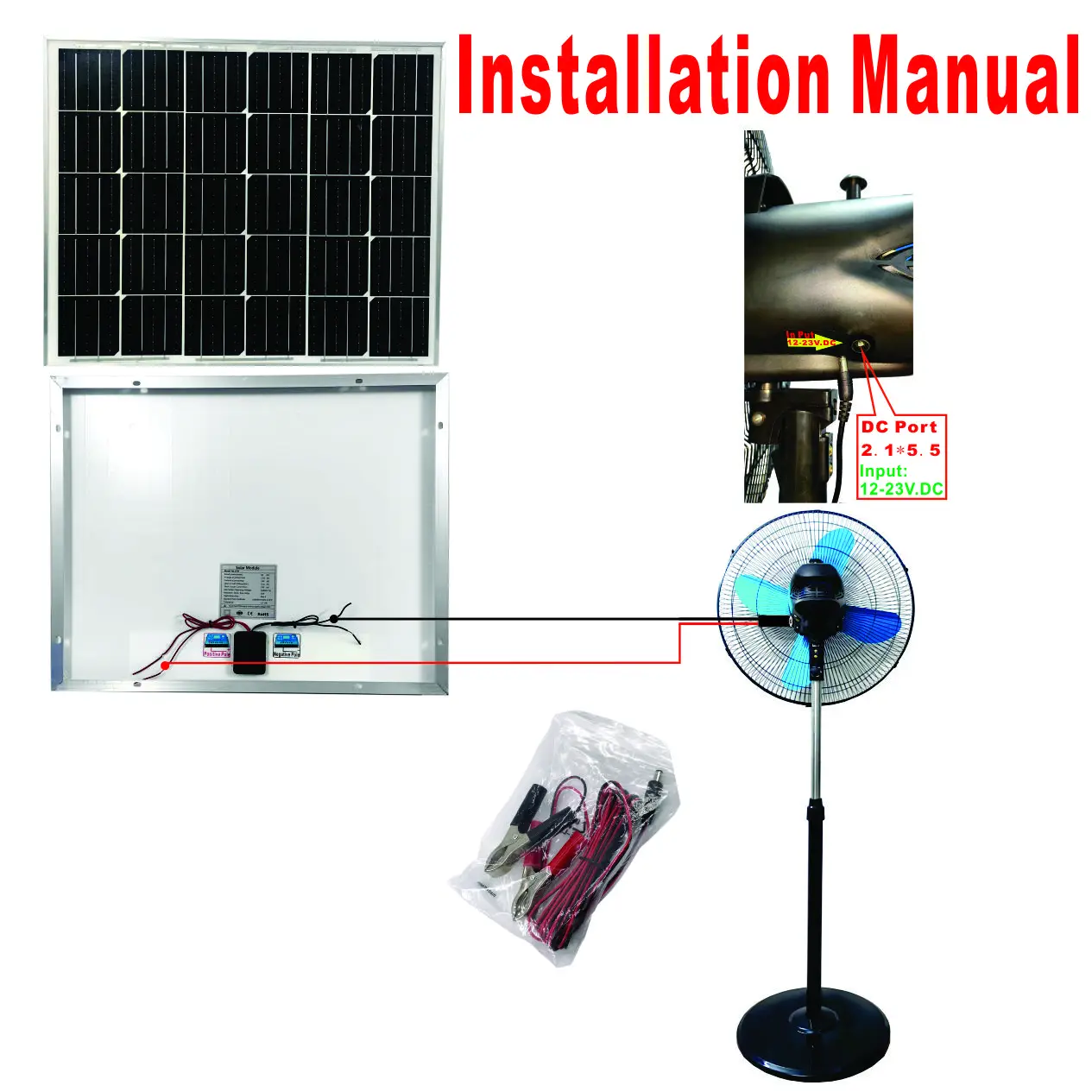 Pedestal Fan, 18inch, Solar - detail 10
