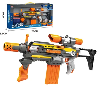 Outdoor Game Electric Toys Plastic Foam Bullet Toy Air Gun Soft Bullet Blaster Gun With Dart Bullets For Kids