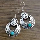 Earrings Native Unique Geometric Bohemian Navajo Western Turquoise Earrings