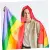 Shawl Cloak Banner Parades Costume Rainbow Cloak Rainbow Cape for Pride Day Party Cheering Flag Cape Rainbow Flag Cloak