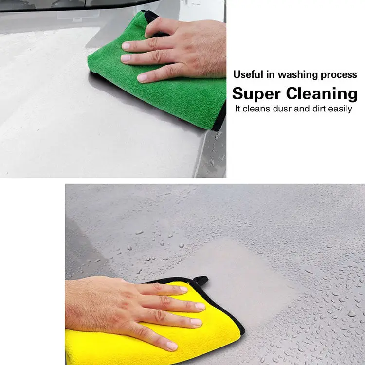 Good Quality Super Soft Water Absorbent Microfiber Plush Car Washing Cleaning Towel