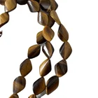 Stone Best Selling Beaded Yellow Black Diamond Type Natural Tiger's-eye Stone