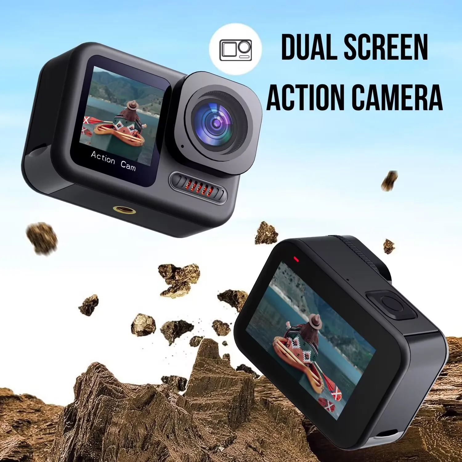 2023 New 5k 4k 60fpswifi Eis Outdoor Sports Dv Eis Dual Screen Touch