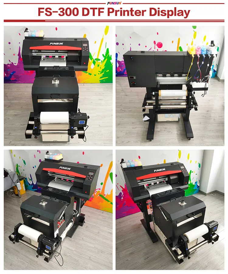 Funsun 30 cm DTF Printer New Offset Printing Transfer Technology A3 PET Film DTF Printer Machine with DX6 Print Head for Epson