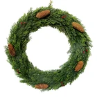 Source Decorations Source Factory PE Christmas Wreath Shop Window Door Hanging Christmas Decorations