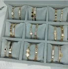 Gold Jewelry New Gold Titanium Steel Bracelet Female Diamond Shell Letter Stainless Steel Bracelet Jewelry