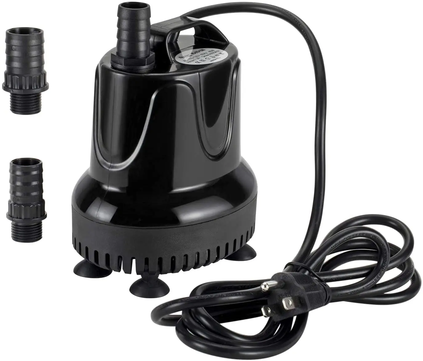 Inline Submersible Fish Tank Pump for Waterfall Fountain with Adaptors 215-1060 GPH Hygger Quiet Aquarium Water Pump for Water Removal Change Cleaning 