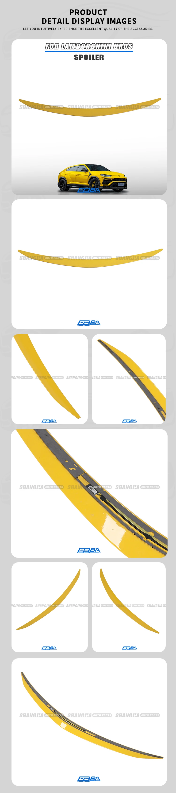 product high quality hot sell auto parts premium original material rear wing for lamborghini urus596-3