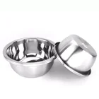 Cheap Multifunctional Silver Stainless Steel Kitchen Basin Mixing Bowl Fruit Bowl Round Seasoning Cylinder