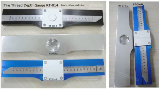 RT-048 EW Durable Aluminium OTR Tire Tread Depth Gauge with Magnifying Glass 3-Year Warranty Tire Repair Tools supplier