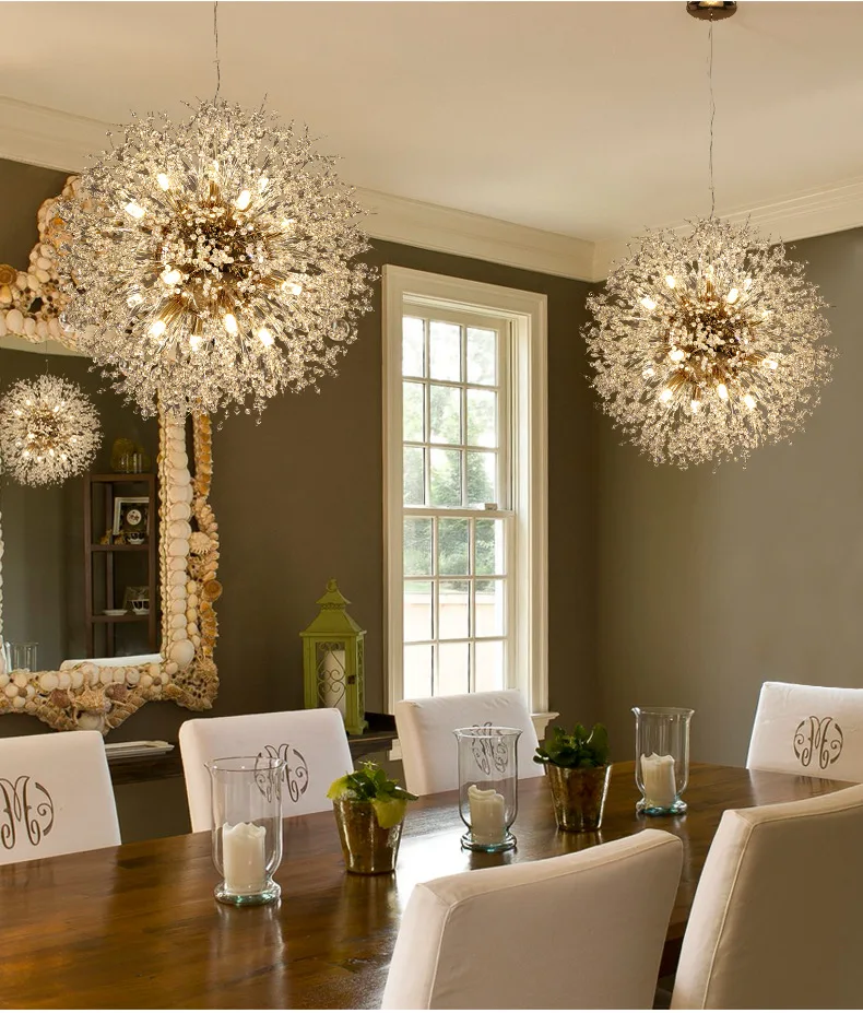 Indoor Decorative Hanging light pendant lamp LED gold branch Chandeliers