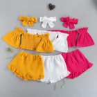 Clothing New Arrival Summer Kids Clothing Sets Kids Ruffle Sleeve Clothing Sets