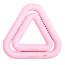 MKAS Silicone Home Gym Fitness For Women Power Pilates Yoga Ring 7Lb 10Lb Pink Triangle Dumbbells Weight Ring