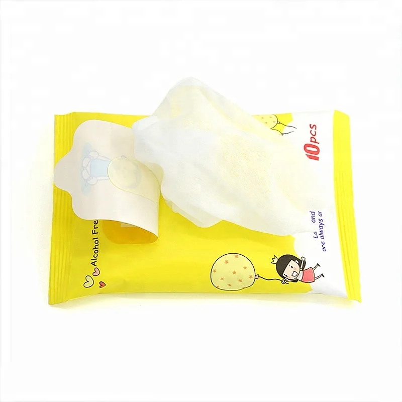 Hot sale high quality OEM alcohol free pur water baby hand &mouth  baby wet wipes  free samples