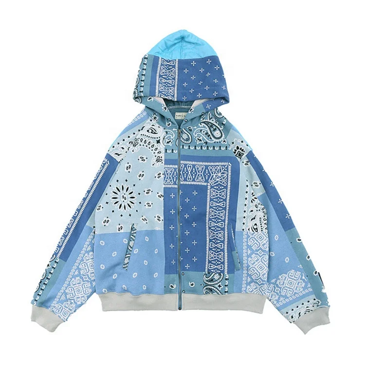 Unisex Half Face Bandana Puffer Jacket 