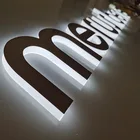 Custom Outdoor Custom Outdoor 3D Car Logo With Brand Name LED Backlit Metal Letter Light Sign