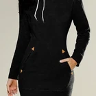 Clothing Spring Autumn Long Sleeve Casual Dressesfor Sweatshirt Winter Clothing Dresses Hooded Cotton Pullover Puff Dress