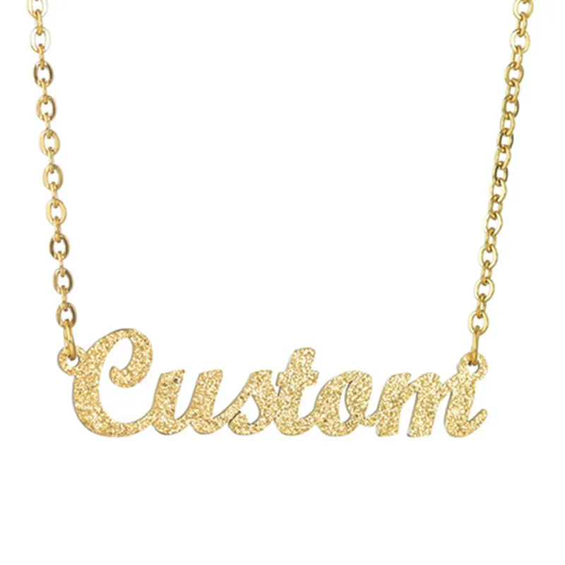 Personalized Shine Cover Name Necklace 