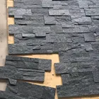 Black Stone Black Stone Wall Natural Black Wall Decorative Stack Stone Yellow Slate Culture Stone