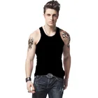 Fashion Cotton Men Compression Sport Gym Underwear Vest Tops Bodybuilding Clothing