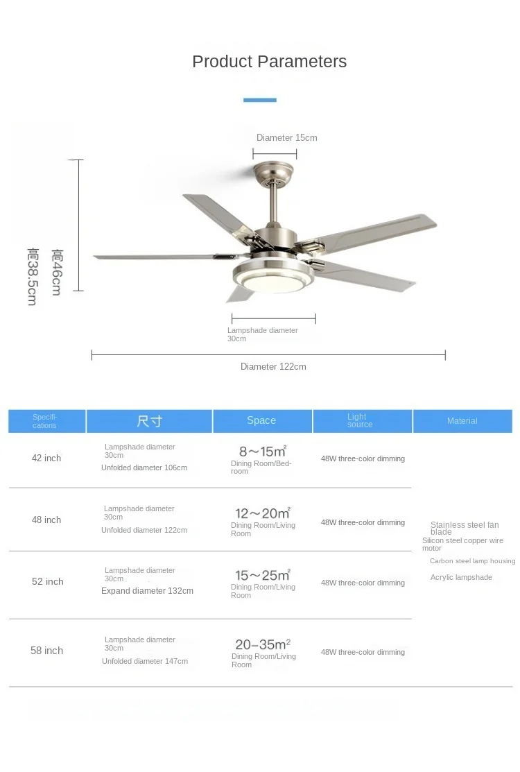 Ceiling Fan, 110V-265V, HC-22025117 - detail 4