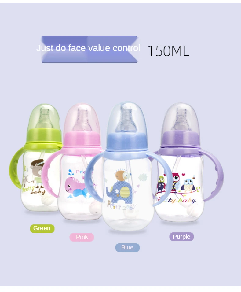 Cheap Hot Selling Products Eco Friendly Food Grade Pp Newborn Plastic Anti Colic Milk Baby Feeding Bottle With Handle